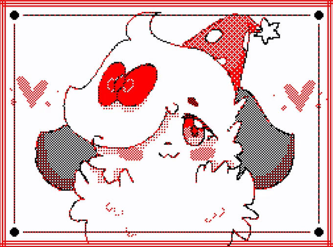 [07.03.2022] Art of my Puppdolly OC Kathi wearing a sleepyhat. Made on Flipnote Hantena for the DSi, uploaded on Sudomemo.