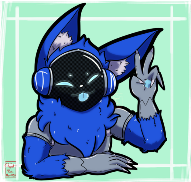 [24.04.2023] Present art of a client's fursona (@somehowgaming). Made on my Samsung Tab S7 with the app MediBang Paint.